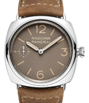 PAM 1385 - Radiomir Officine 45mm in Steel on Brown Calfskin Leather Strap with Brown Dial
