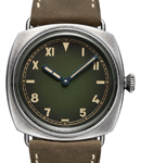 PAM 1349 - Radiomir California 45mm in Steel on Brown Calfskin Leather Strap with Green Dial