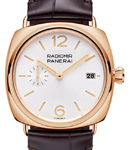 PAM 1026 - Radiomir Quaranta 40mm in Rose Gold on Brown Calfskin Leather Strap with White Dial