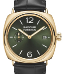 PAM 1437 - Radiomir Quaranta 40mm in Yellow Gold on Black Crocodile Leather Strap with Green Dial