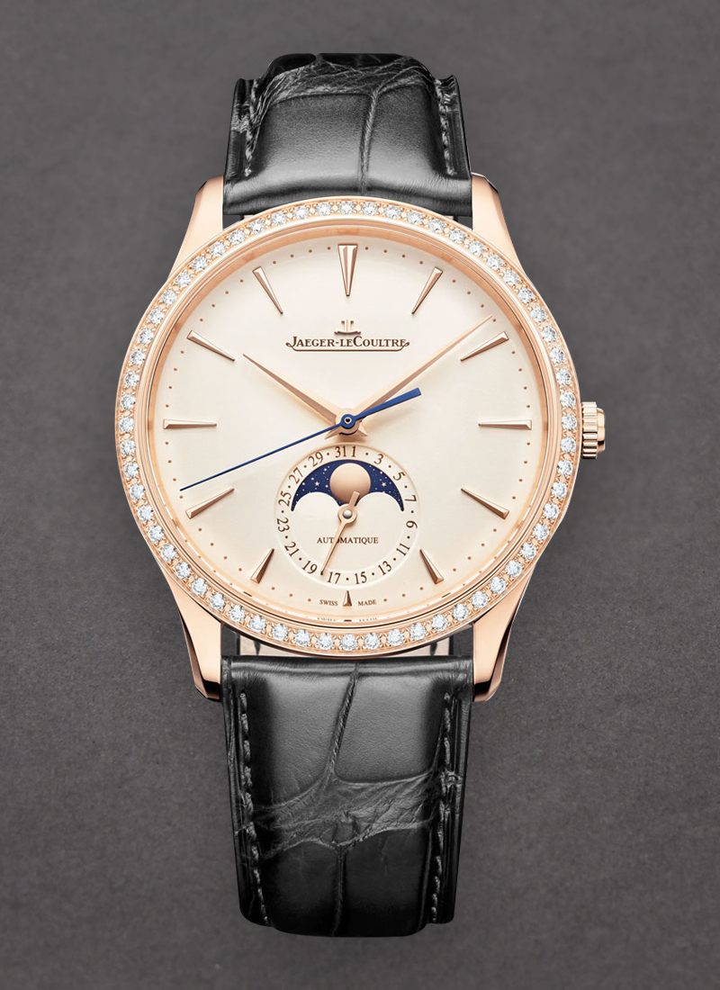 Jaeger - LeCoultre Master Ultra Thin Moon in Rose Gold with Diamond Bezel