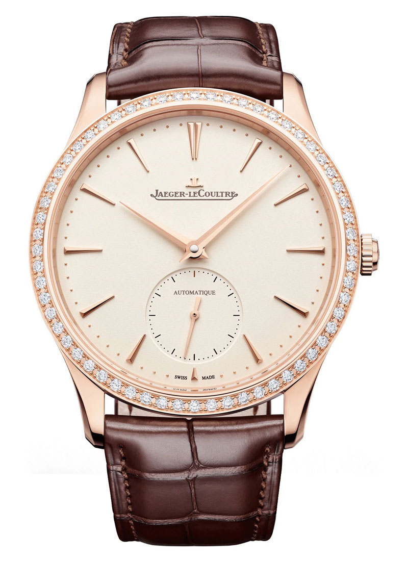 Jaeger - LeCoultre Master Ultra Thin Small Seconds in Rose Gold with Diamond Bezel