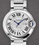 Ballon Bleu de Cartier 42mm in Steel on Steel Bracelet with Silver Roman Dial