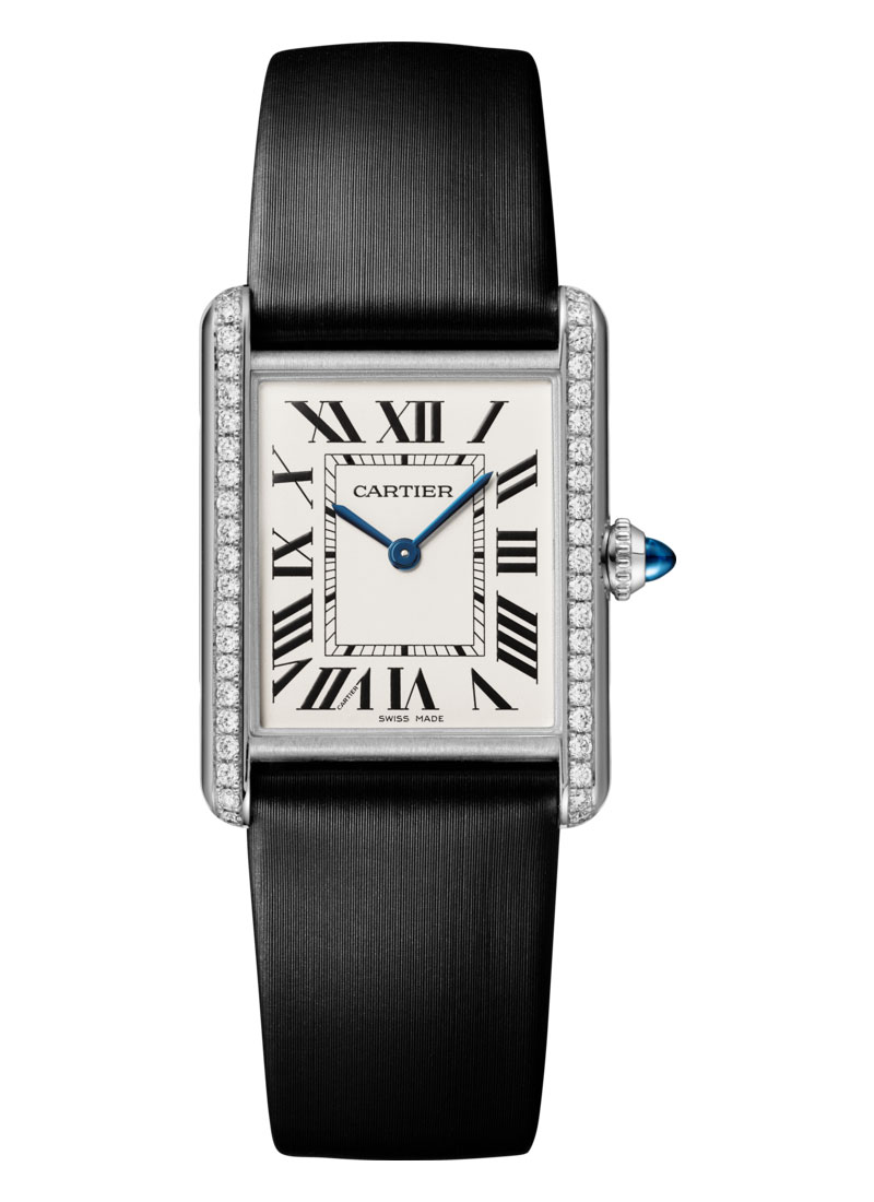 Cartier Tank Must Large in Steel with DIamonds