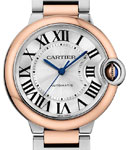 Ballon Bleu in Steel and Rose Gold on Steel and Rose Gold Bracelet with Silver Guilloche Dial
