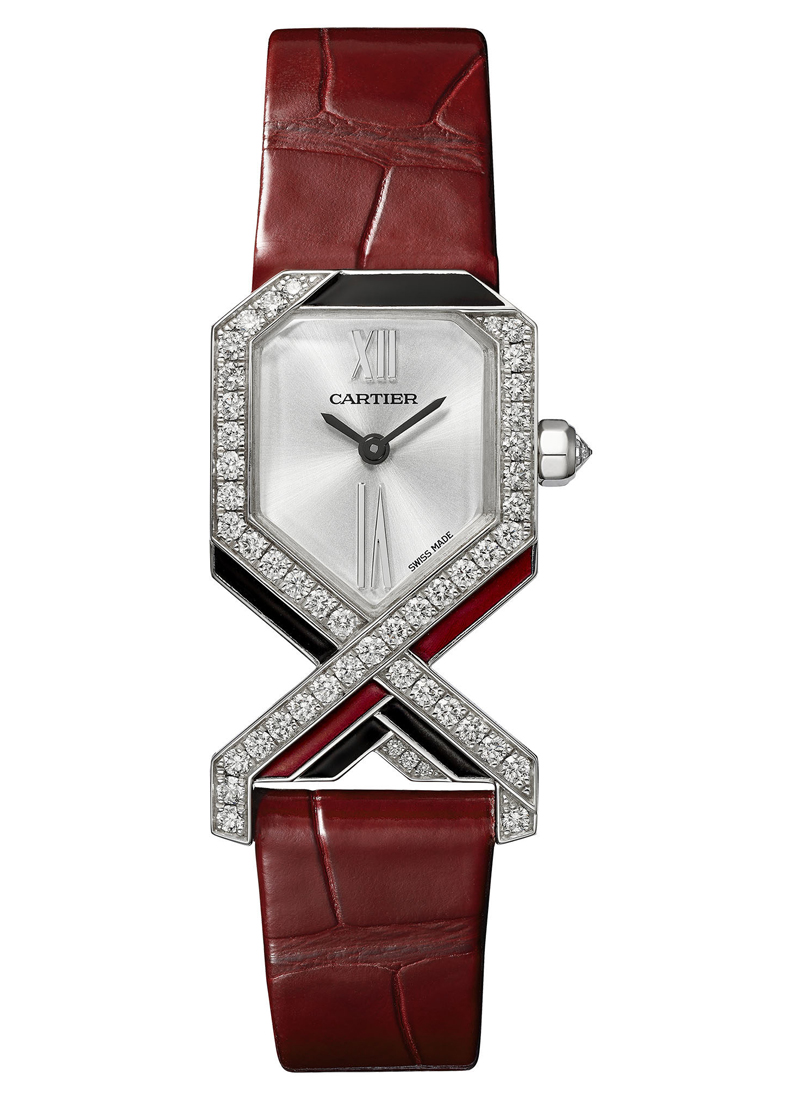 Cartier Libre 33 mm x 19 mm in White Gold with Diamond Bezel