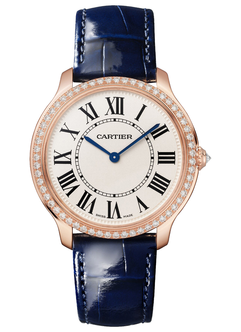 Cartier Ronde Louis 36mm in Rose Gold with Diamond Bezel