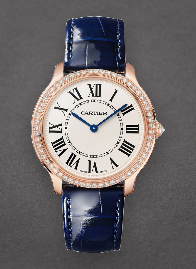 Cartier Ronde Louis 36mm in Rose Gold with Diamond Bezel