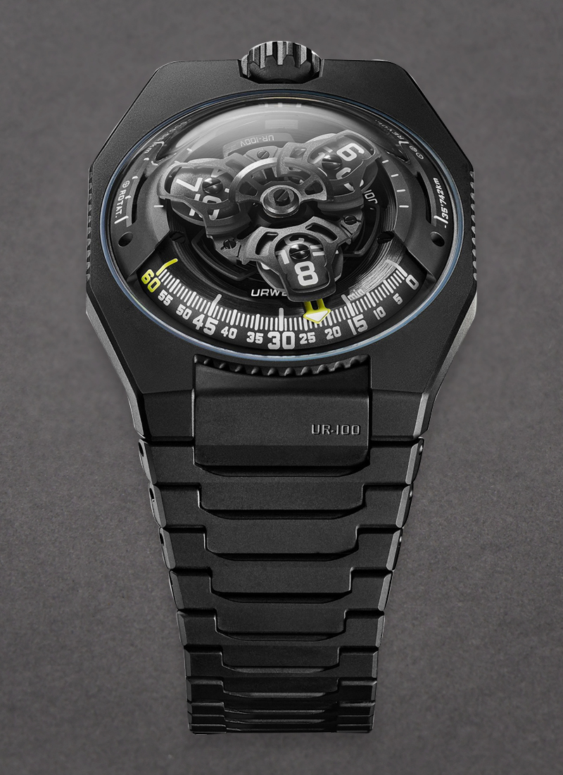 Urwerk UR100 V FTJ in Black Black Titanium