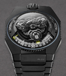UR100 V FTJ in Black Black Titanium on Black Titanium Bracelet with Black Dial