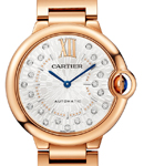 Ballon Bleu 36mm in Rose Gold on Rose Gold Bracelet with Silver Diamond Dial