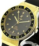 Yellow Gold Men's Diver   Rose Gold on Strap Black Bezel - Black Dial