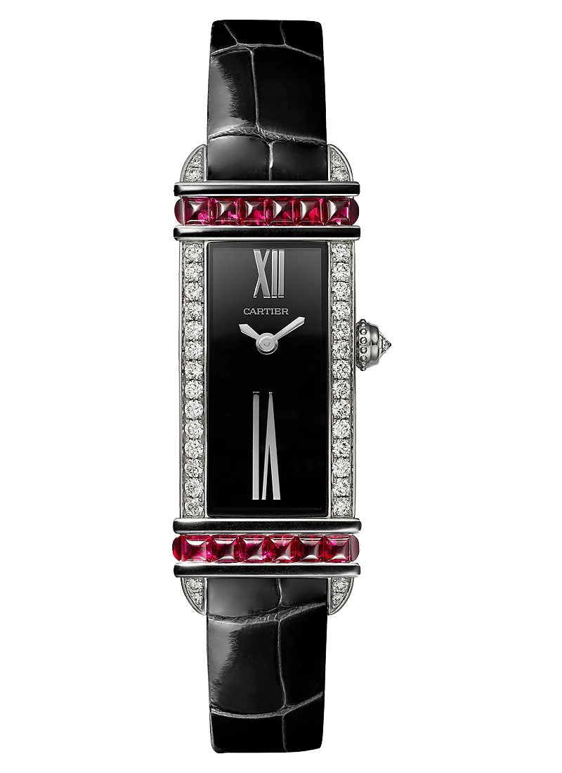 Cartier Libre Tank Chinoise  in White Gold with Diamond Bezel