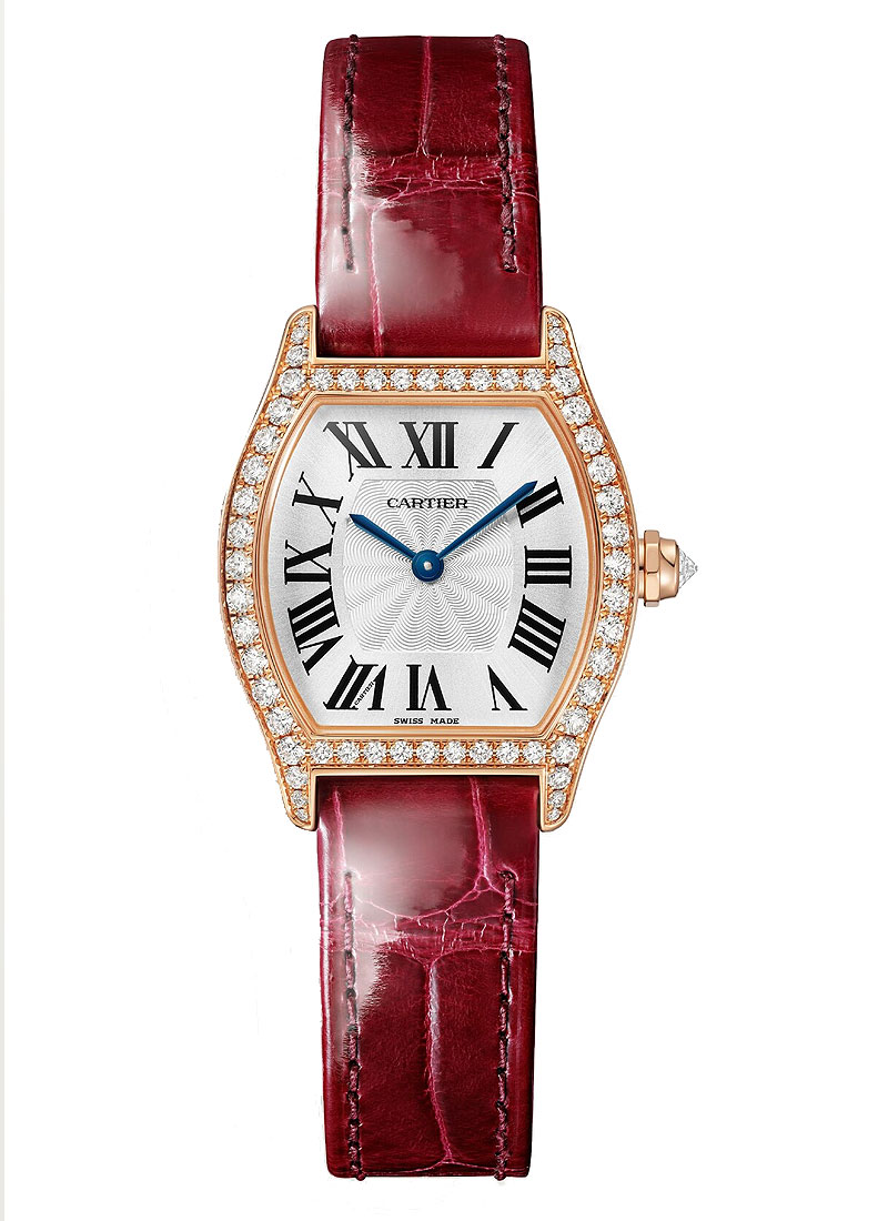 Cartier Tortue Small in Rose Gold with Diamond Bezel