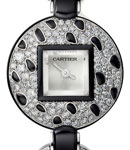 Fine Jewelry in White Gold with Diamond Bezel on Bracelet with Silver Dial