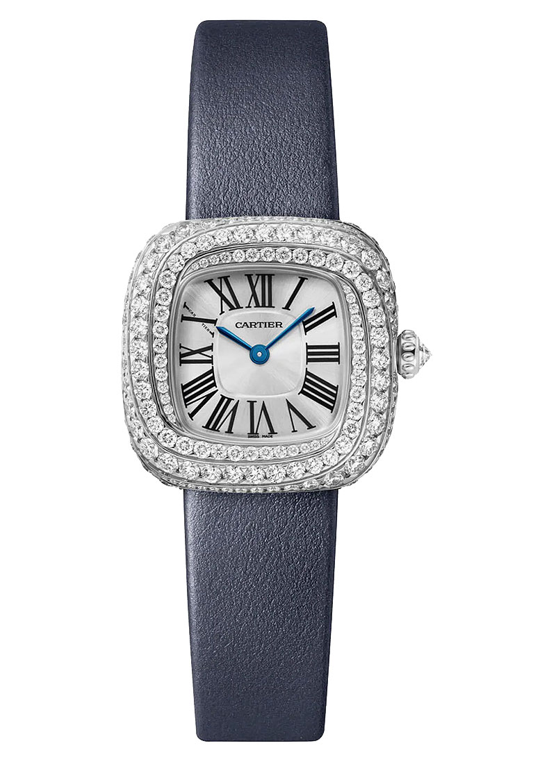 Cartier Coussin De Cartier in White Gold with Diamond Bezel