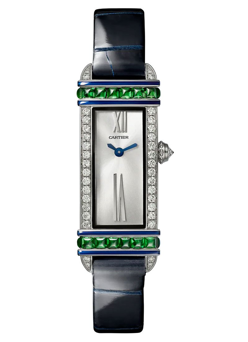 Cartier Libre Tank Chinoise  in White Gold with Diamond Bezel