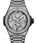 Big Bang Integrated Tourbillon in Carbon Fiber on Carbon Fiber Strap Strap with Skeleton Dial