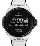 Big Bang Connected E GEN3 44mm in White Ceramic on White Rubber Strap with Digital Dial