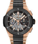 Big Bang Integrated 42mm in King Gold and Ceramic on King Gold and Ceramic Bracelet with Skeleton Dial