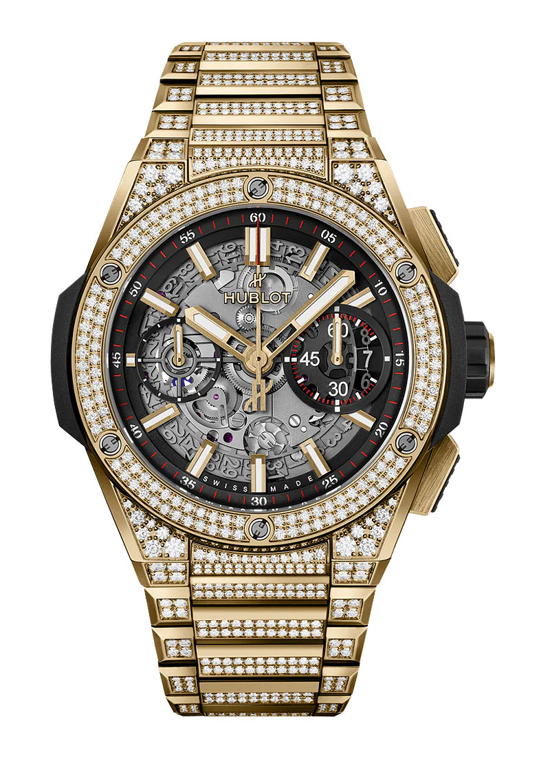 Hublot Big Bang Integrated 42mm in Yellow Gold with DIamond Bezel