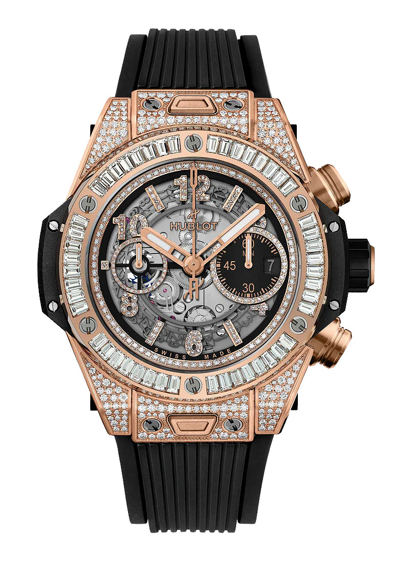 Hublot Big Bang UNICO 44mm in Rose Gold with Pave Diamond Case