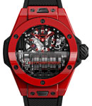 Big Bang MP-11 Power Reserve 14 Days in Red Ceramic on Red Rubber Strap with Sapphire Dial