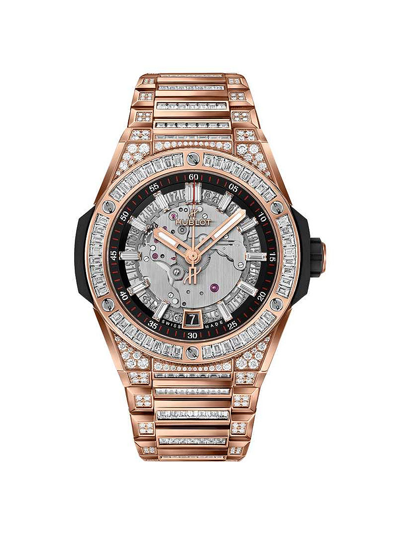 Hublot Big Bang Integrated Time Only in Rose Gold with Pave Diamond Case
