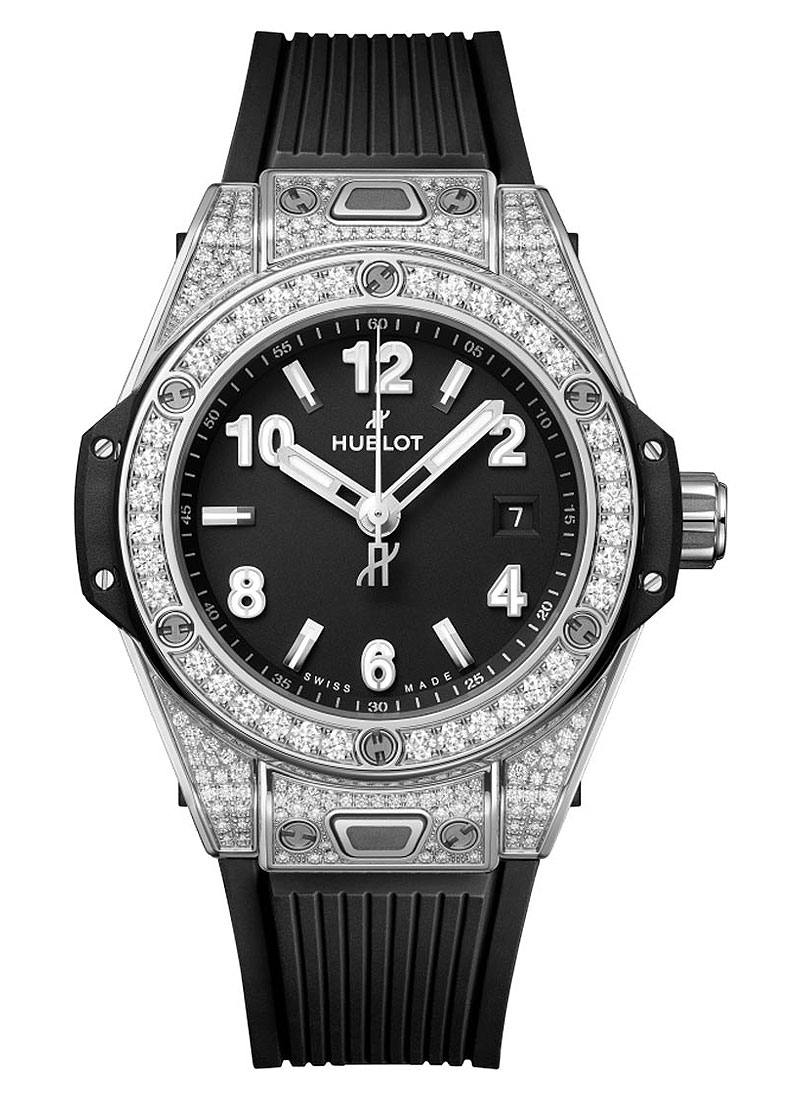 Hublot Big Bang One Click 39mm in Steel with Pave Diamond Case 