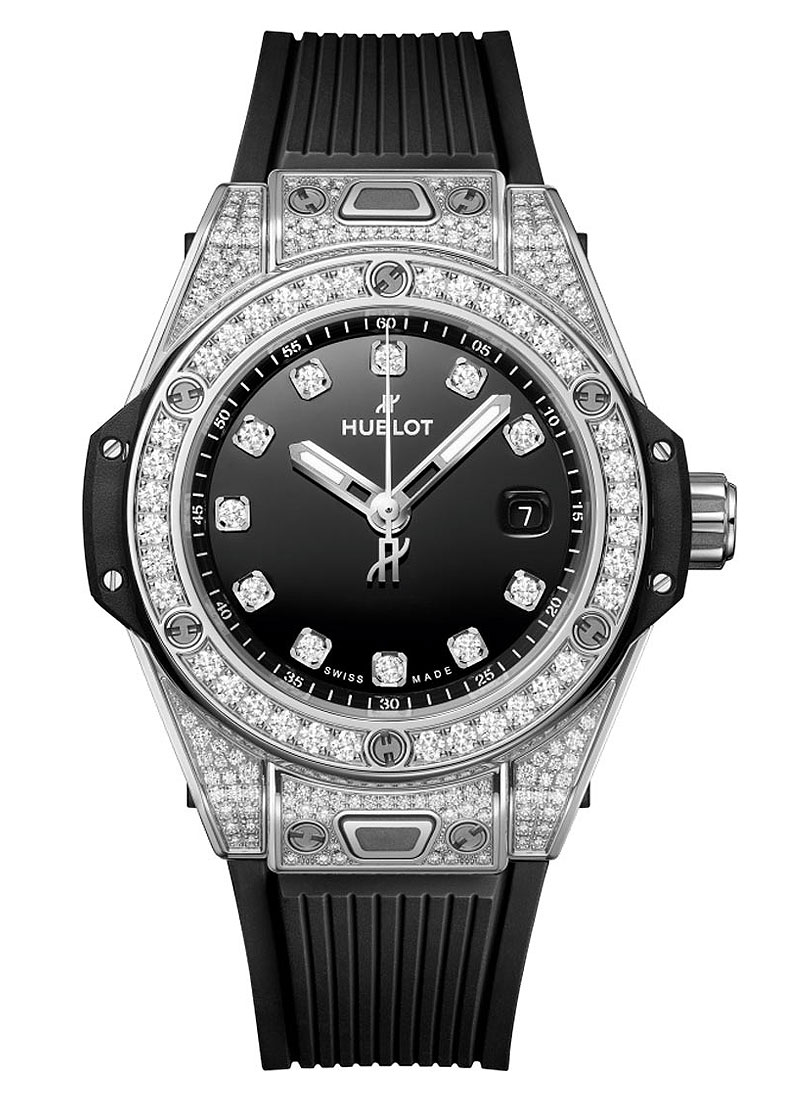 Hublot Big Bang One Click 39mm in Steel with Pave Diamond Case