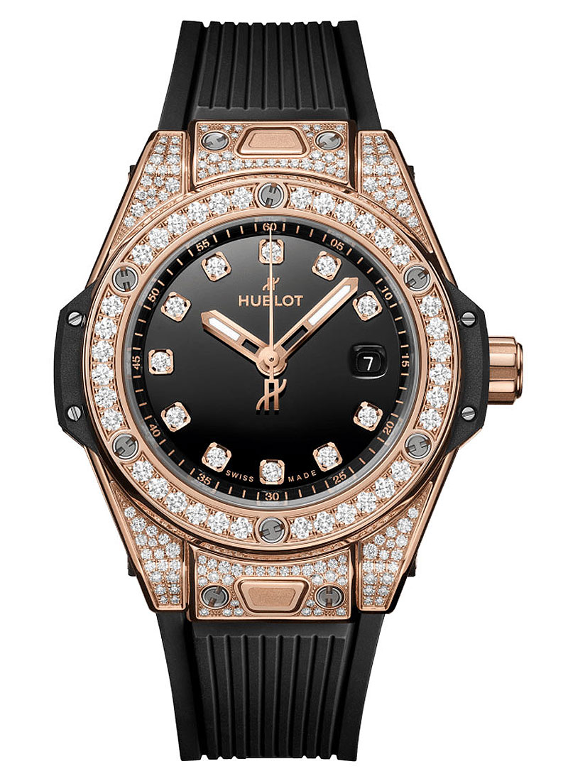 Hublot Big Bang One Click 39mm in Rose Gold with Pave Diamond Case