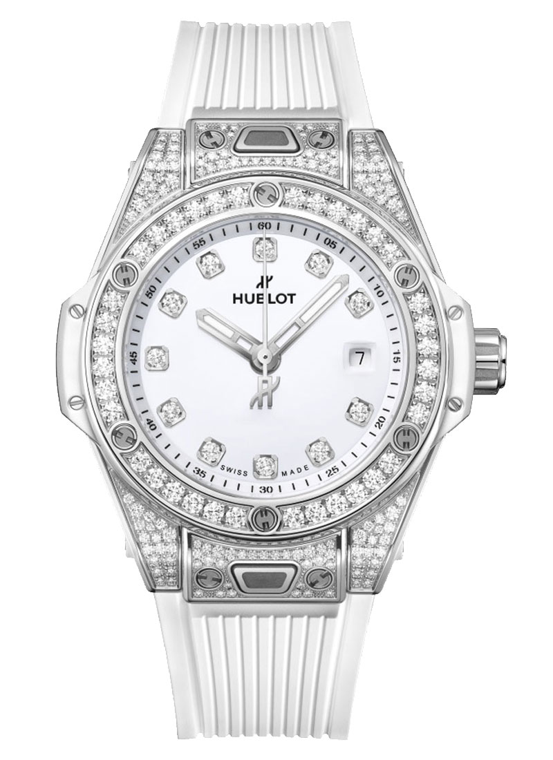 Hublot Big Bang One Click 33mm in Steel with Pave Diamond Case