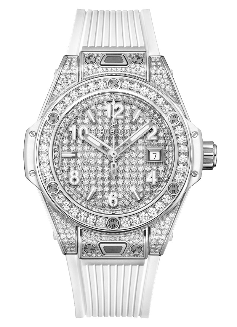 Hublot Big Bang One Click 33mm in Steel with Pave Diamond Case