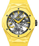 Classic Fusion Tourbillon Orlinski in Yellow Ceramic on Yellow Ceramic Bracelet with Skeleton Dial
