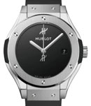 Classic Fusion 38mm Automatic in Titanium on Black Rubber Strap with Black Dial