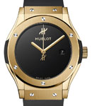 Classic Fusion 42mm Automatic in Yellow Gold on Black Rubber Strap with Black Dial