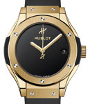 Classic Fusion 33mm Automatic in Yellow Gold on Black Rubber Strap with Black Dial