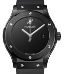 Classic Fusion 42mm Automatic in Black Ceramic on Black Rubber Strap with Black Dial