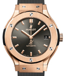 Classic Fusion 38mm in Rose Gold on Grey Rubber Strap with Grey Dial
