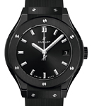 Classic Fusion 33mm in Black Ceramic on Black Rubber Strap with Black Dial