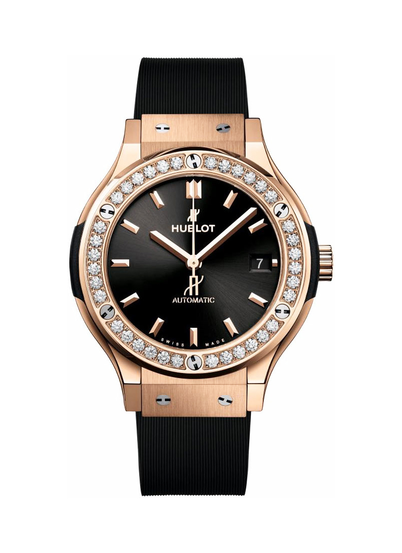 Hublot Classic Fusion 38mm in Rose Gold with Diamond Bezel