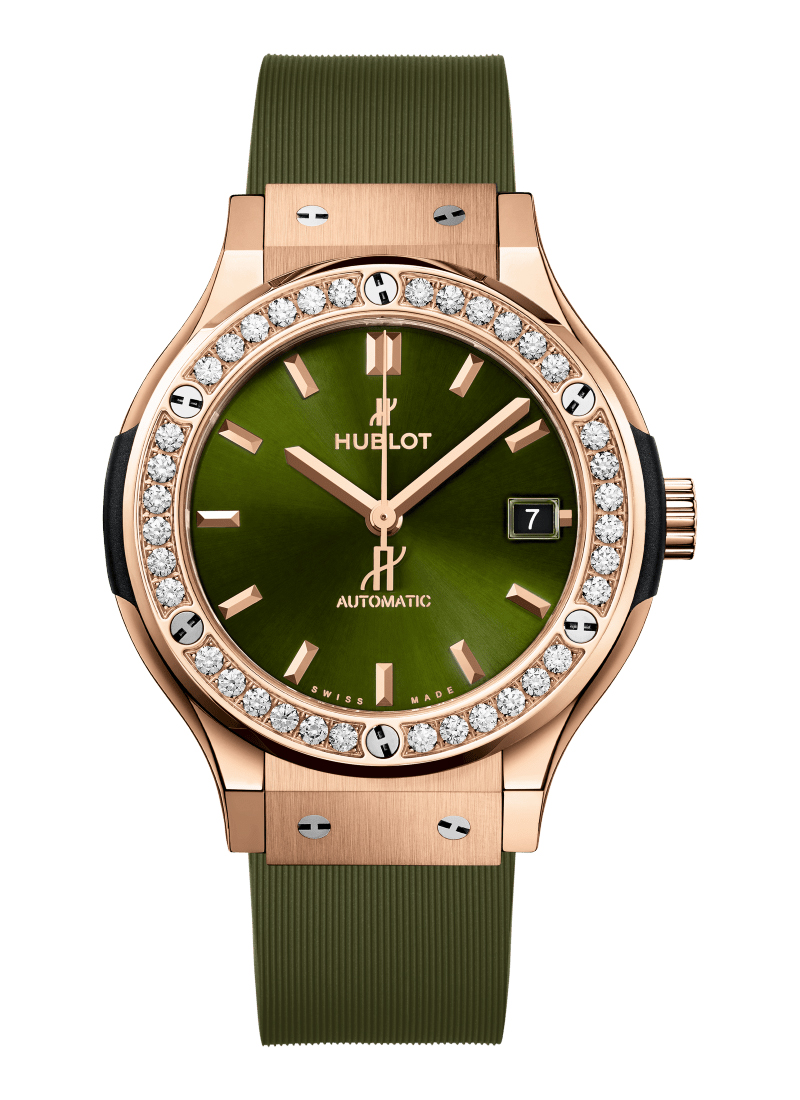 Hublot Classic Fusion 38mm in Rose Gold with Diamond Bezel