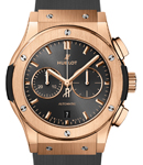 Classic Fusion Chronograph 42mm in Rose Gold On Grey Rubber Strap with Grey Dial