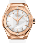 Classic Fusion Orlinski 40mm in Rose Gold on White Rubber Strap with White Dial