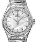 Classic Fusion Orlinski 40mm in Titanium with Pave Diamond and Case on Titanium Diamond Bracelet with White Dial