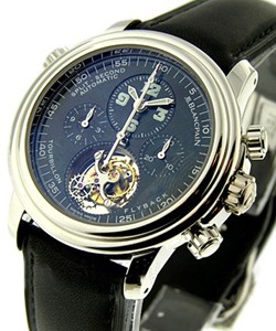 Leman Tourbillon in Platinum with Black Dial  on Black Leather Strap ***  only 99pcs made ***