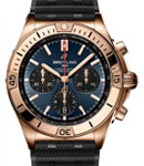 Chronomat B01 42mm Bowl LVIII in Rose Gold on Black Rubber Strap with Blue Dial