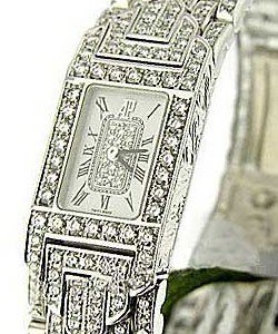 Charleston in White Gold With Diamond Bezel on White Gold Diamond Bracelet with Pave Diamond Dial