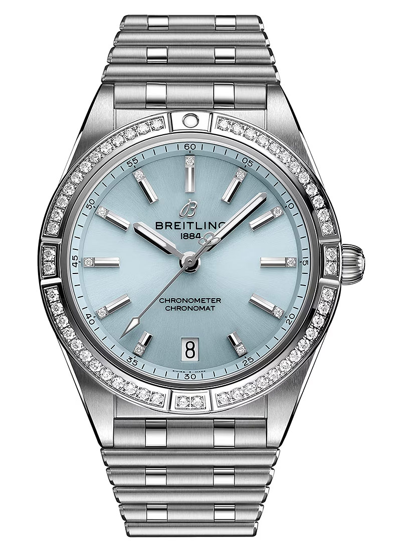 Breitling Chronomat Automatic 36mm in Steel with White Gold Diamond Bezel