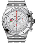 Chronomat B01 42mm Six Nation England in Steel on Steel Bracelet with Silver Dial